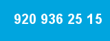 920 936 25 15 920 936 25 15